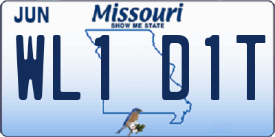 MO license plate WL1D1T