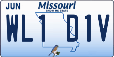 MO license plate WL1D1V