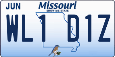MO license plate WL1D1Z