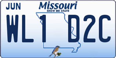 MO license plate WL1D2C