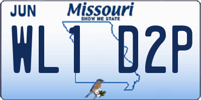MO license plate WL1D2P