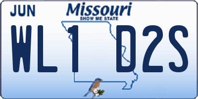 MO license plate WL1D2S