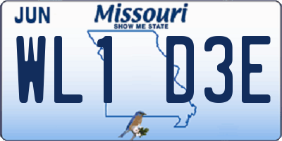 MO license plate WL1D3E