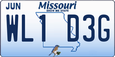 MO license plate WL1D3G