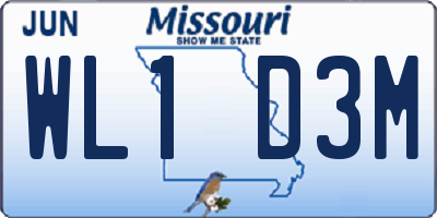MO license plate WL1D3M
