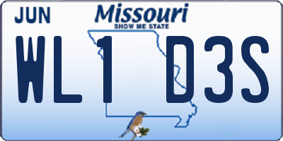 MO license plate WL1D3S