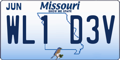 MO license plate WL1D3V