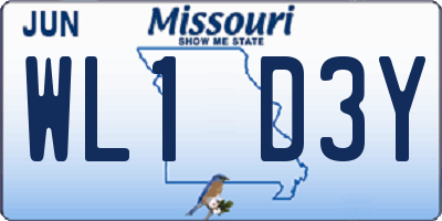 MO license plate WL1D3Y