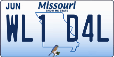 MO license plate WL1D4L