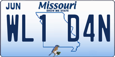 MO license plate WL1D4N