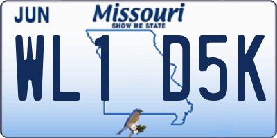 MO license plate WL1D5K