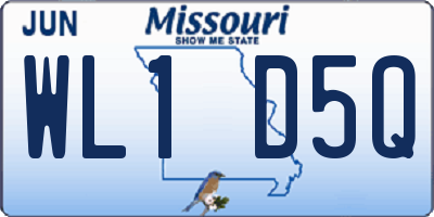 MO license plate WL1D5Q