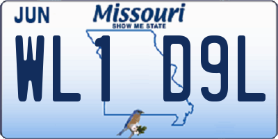 MO license plate WL1D9L