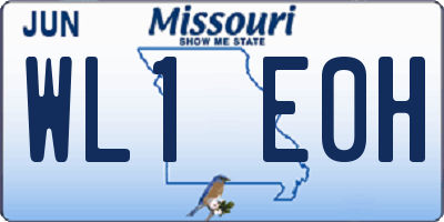 MO license plate WL1E0H