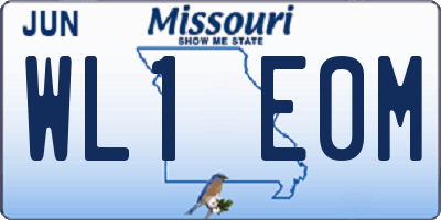 MO license plate WL1E0M