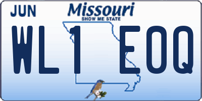 MO license plate WL1E0Q