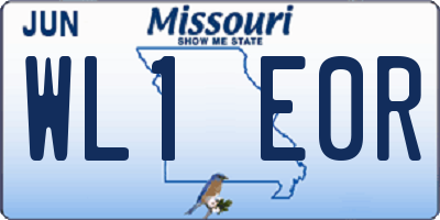 MO license plate WL1E0R