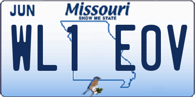 MO license plate WL1E0V