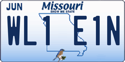 MO license plate WL1E1N