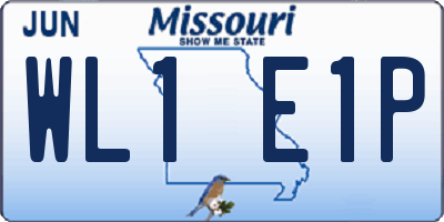 MO license plate WL1E1P