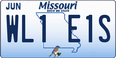 MO license plate WL1E1S