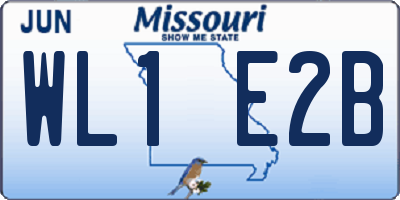 MO license plate WL1E2B