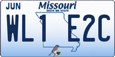 MO license plate WL1E2C