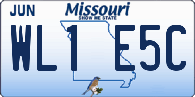 MO license plate WL1E5C