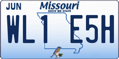 MO license plate WL1E5H