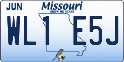 MO license plate WL1E5J