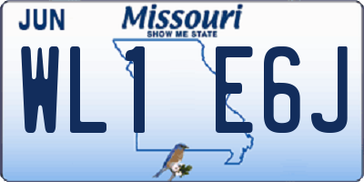 MO license plate WL1E6J