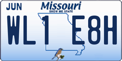 MO license plate WL1E8H