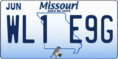 MO license plate WL1E9G