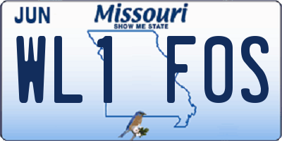 MO license plate WL1F0S
