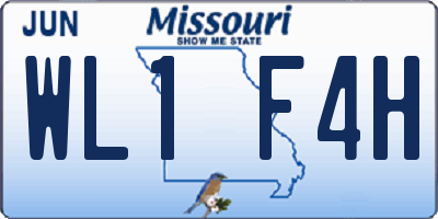 MO license plate WL1F4H