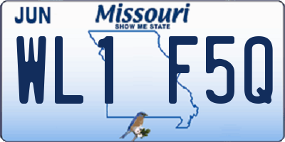 MO license plate WL1F5Q