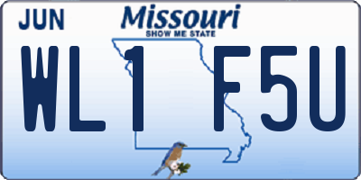 MO license plate WL1F5U