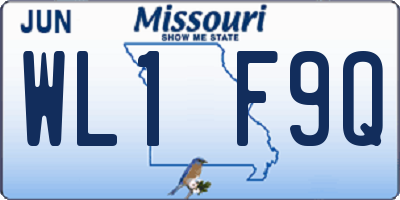 MO license plate WL1F9Q