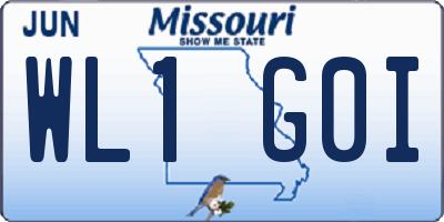 MO license plate WL1G0I