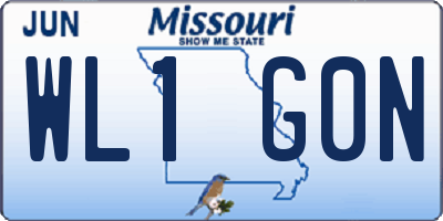 MO license plate WL1G0N