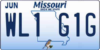 MO license plate WL1G1G