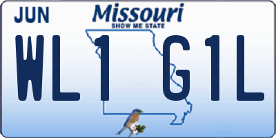 MO license plate WL1G1L