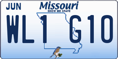 MO license plate WL1G1O