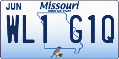 MO license plate WL1G1Q