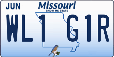 MO license plate WL1G1R