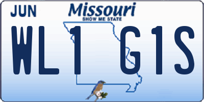 MO license plate WL1G1S