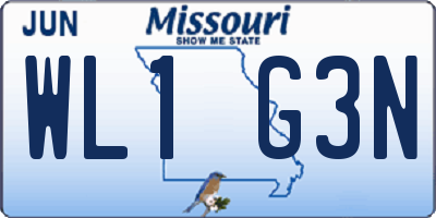 MO license plate WL1G3N