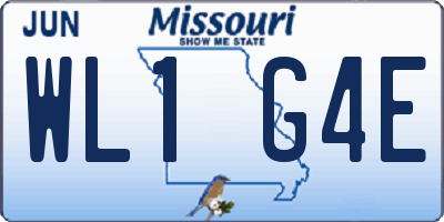MO license plate WL1G4E