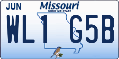MO license plate WL1G5B