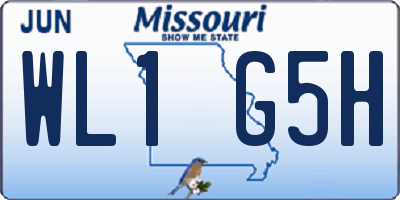 MO license plate WL1G5H